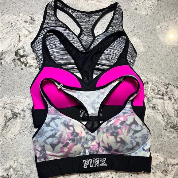 Victoria's Secret Pink Sports Bras - Three Pack Size S - Picture 1 of 7